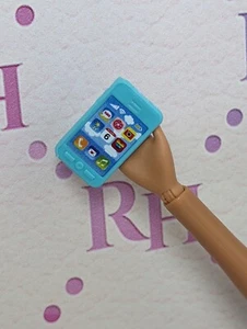 Nuevo TELÉFONO CELULAR BARBIE Viaje de Verano DIVERSIÓN DE VACACIONES ACCESORIO AZUL para DIORAMA - Imagen 1 de 5