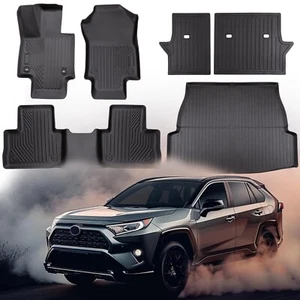 6PCS per Toyota Rav4 Tappetini e Fodera Cargo Coprisedile Posteriore Protezione 2025-... - Foto 1 di 7