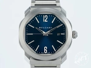 *Raro* Reloj Automático Bvlgari Octo Roma Esfera Azul 41mm 102856 con Caja - Imagen 1 de 6