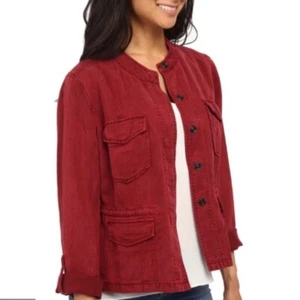 SANCTUATY Safari Cherry Red Utility Jacket Size L NEW - Picture 1 of 10