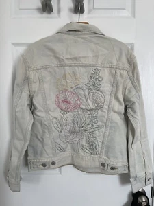 Levi’s Jeansjacke Damen Small Floral Ex Boyfriend Trucker bestickt - Bild 1 von 3
