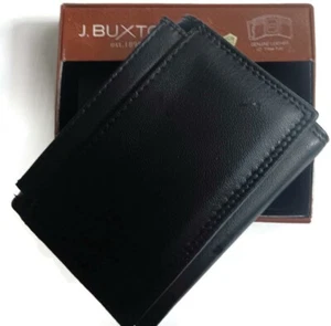 Buxton Emblem ausziehbare ID dreifach faltbare Leder Geldbörse, schwarz - Bild 1 von 4