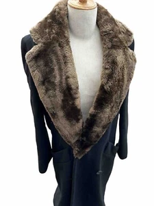 Vintage Union Made Trench Coat Longline Black WM’s SZ Small  (see Descrip) 60s - Picture 1 of 12