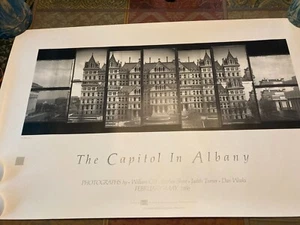 Das Kapitol in Albany: The West Face von Dan Weaks, 38,75"x24" Poster. Selten. - Bild 1 von 3