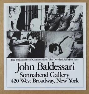 Pubblicità stampa d'epoca 1982 John Baldessari Esposizione Galleria della Sonnabada - Foto 1 di 1