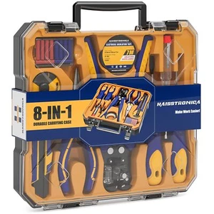 8 IN 1 Electrician Tool Set, Self-Adjusting Wire Stripper Kit, 28 Piece Elect... - Picture 1 of 7