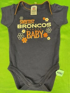 NFL Denver Broncos Sparkly Girls' Bodysuit/Vest Infant Baby 0-3 Months - Picture 1 of 3