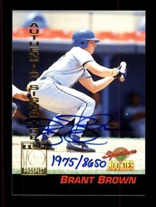 1994 SIGNATURE ROOKIES #2 BRANT BROWN ROOKIE RC AUTO /8650