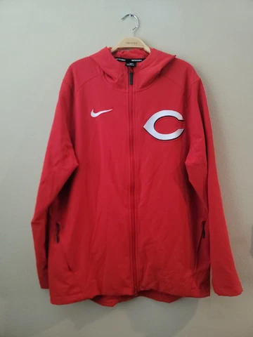Men's Nike Red Cincinnati Reds Authentic Collection Pregame Performance Full-Zip Cover