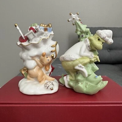 Nuevo En Caja Juego de Coctelera Navidad LENOX “Feliz Navidad” Grinch Max Sal y Pimienta Foto 1 de 2