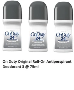Avon On Duty Original Roll-On Antiperspirant Deodorant @ 75ml (set of 3) - Picture 1 of 1
