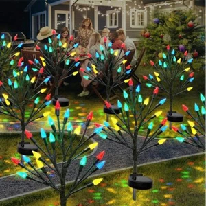 Christmas Outside Decorations Solar Garden Lights Outdoor-2PACK Multi-colored - Picture 1 of 8