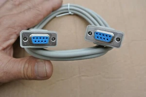 NEW 6FT NULL MODEM SERIAL CABLE DB9F TO DB9F FEMALE TO FEMALE 9 PIN DB9 - Picture 1 of 4