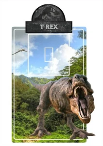 T-REX-JURASSIC-DINOSAUR-Light Switch & Surround Sticker vinile decalcomania in pelle - 123 - Foto 1 di 1