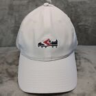 FootJoy White Hat Cap w/ Red White Blue Performance Golf Shoe Logo and Strap