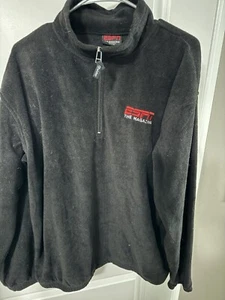 ESPN The Magazine Fleece Pullover Mens XL Black 1/4 Zip - Picture 1 of 3