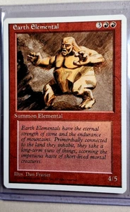 1995 MTG Magic the Gathering Fourth 4th Edition Earth Elemental WOTC Vintage - Picture 1 of 3