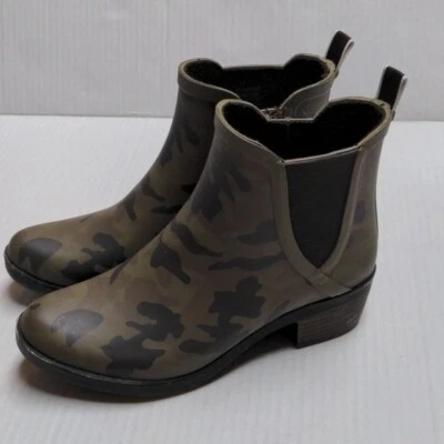 Lucky Brand Basel Camuflaje Goma Lluvia Nieve Botines Verde Talla 6 Foto 1 de 4
