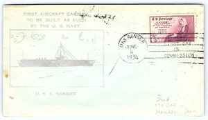 USS Ranger CV-4 First Day in Commission June 4th 1934 US Navy Cover CV209 - Picture 1 of 2