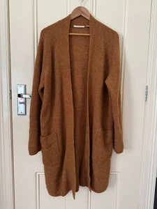 TRENERY Ladies L Alpaca Merino blend LONGLINE CARDIGAN RRP$249 VGC - FREE POST! - Picture 1 of 6