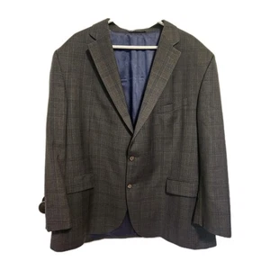 Jack Victor grau und blau karierter Wollblazer 48R 53" - Bild 1 von 6