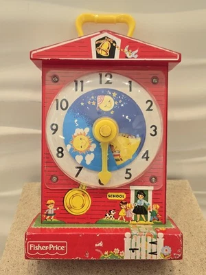 Fisher-Price Reloj de Enseñanza 2009 Cuerda Música Mattel Niños Educación Regalo Probado Foto 1 de 4