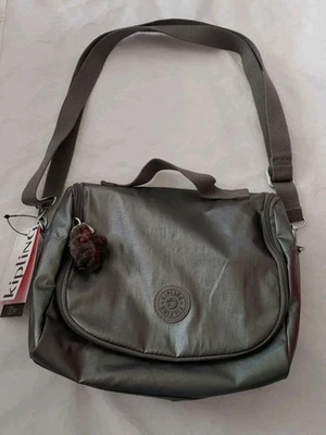 Kipling Kichirou Insulated Lunch Bag Polyamide Silver Metallic NWT - Image 1 of 4