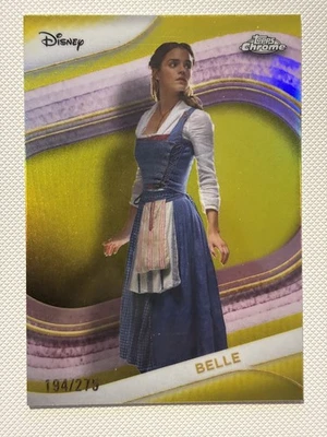 2025 Topps Chrome Disney BELLE Yellow Refractor /275  Beauty and Beast  - Image 1 of 3