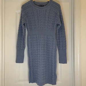 Vestito maglione donna shein L blu manica lunga maglia cavo dritto cottagecore - Foto 1 di 11