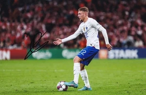 Football - Adrien Truffert - Hand Signed 12x8 Inch Photograph - France - COA - Picture 1 of 1