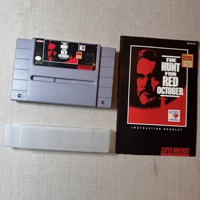 The Hunt for Red October 1991 Nintendo SNES Game w/ Manual, Video Game and Cover - Image 1 of 4