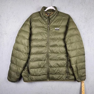 Eddie Bauer Jacket Mens XL Green 650 Down Puffer Full Zip Insulated Lightweight - Picture 1 of 13