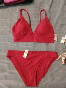 Aerie Bikini Size Medium Top And Bottom In Red. NWT - Picture 1 of 1