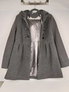 Hot Options / Target Sz 16 Grey Winter Hooded Coat Womens Fully Lined Pockets - Picture 1 of 8