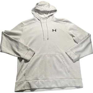 UNDER ARMOUR Sudadera con Capucha Para Hombre XL Blanca Poliéster Calce Suelto Logo Informal - Imagen 1 de 12