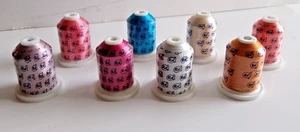 Sewing Thread Lot - 8 Spools Robison-Anton Co 40 Wt EMB THREAD 1100 Yards Rayon - Picture 1 of 5