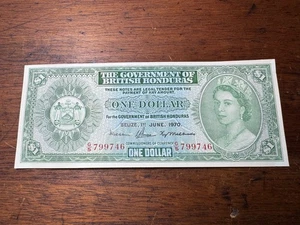 T2: British Honduras 1970 1 Dollar Scarce Banknote. Free PROMPT Shipping - Picture 1 of 7