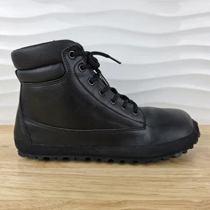 Ahinsa Shoes Shuma Nature Barefoot Boots Mens Size 10.5 EU 43 Black Vegan Vibram - Picture 1 of 13