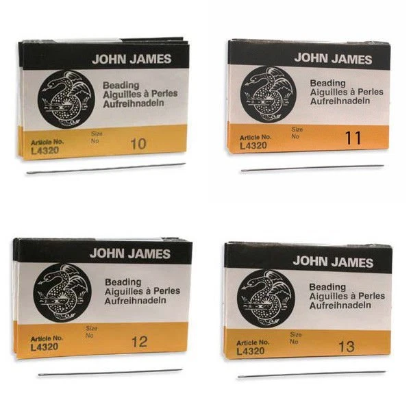 John James English Beading Needles Size 10, 11, 12, 13 - (25 Beading Needles) - Image 1 of 1