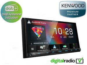 Kenwood DMX8021 DABS USB Bluetooth Wireless CarPlay Android Auto DAB+ Antenne - Bild 1 von 5