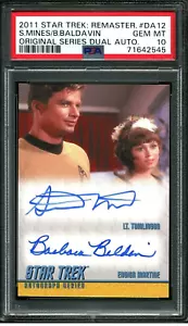 2011 STAR TREK TOS BARBARA BALDAVIN MINES DUAL SIGNED AUTOGRAPH AUTO PSA 10 CARD - Picture 1 of 2