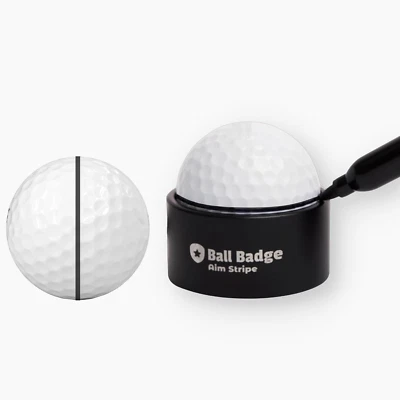 HODL 21 Ball Badge Aim Stripe - 360 Degree Golf Ball Line Marker Kit with Golf Bag Attac