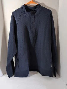 Eddie Bauer Herren Gr. XXL blau gesteppt Stehkragen Henley Pullover Sweater  - Bild 1 von 6