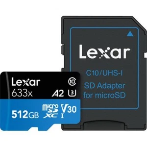 Lexar LSDMI512BBNL633A 512GB High-Performance 633x UHS-I microSDXC Memory Car... - Picture 1 of 1