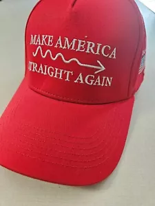 Make America Straight Again Hat Donald Trump 2024 Baseball Cap USA Flag - Picture 1 of 5