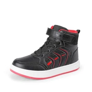 Boys Girls Sneaker High Top Basketball Shoes Kids 4 Big Kid Black/Red - Picture 1 of 7