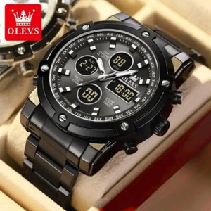 Orologio da polso OLEVS Uomo Impermeabile Militare Analogico Digitale Cronografo regalo - Foto 1 di 10