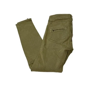 Paige Pants Womens 26 Khaki Beige Tan Skinny Moto Ankle Zip Casual Marley - Picture 1 of 8