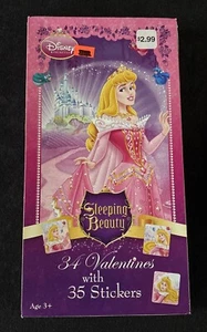 NEW VTG 1990s Disney’s Sleeping Beauty Valentine’s Day Cards. 34 Cards/35 STICK - Picture 1 of 3