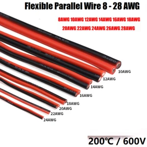 ALAMBRE PARALELO SILICONA FLEXIBLE DOBLE 2 NÚCLEOS 8 - 28AWG COBRE ESTAÑADO SUPER SUAVE - Imagen 1 de 7